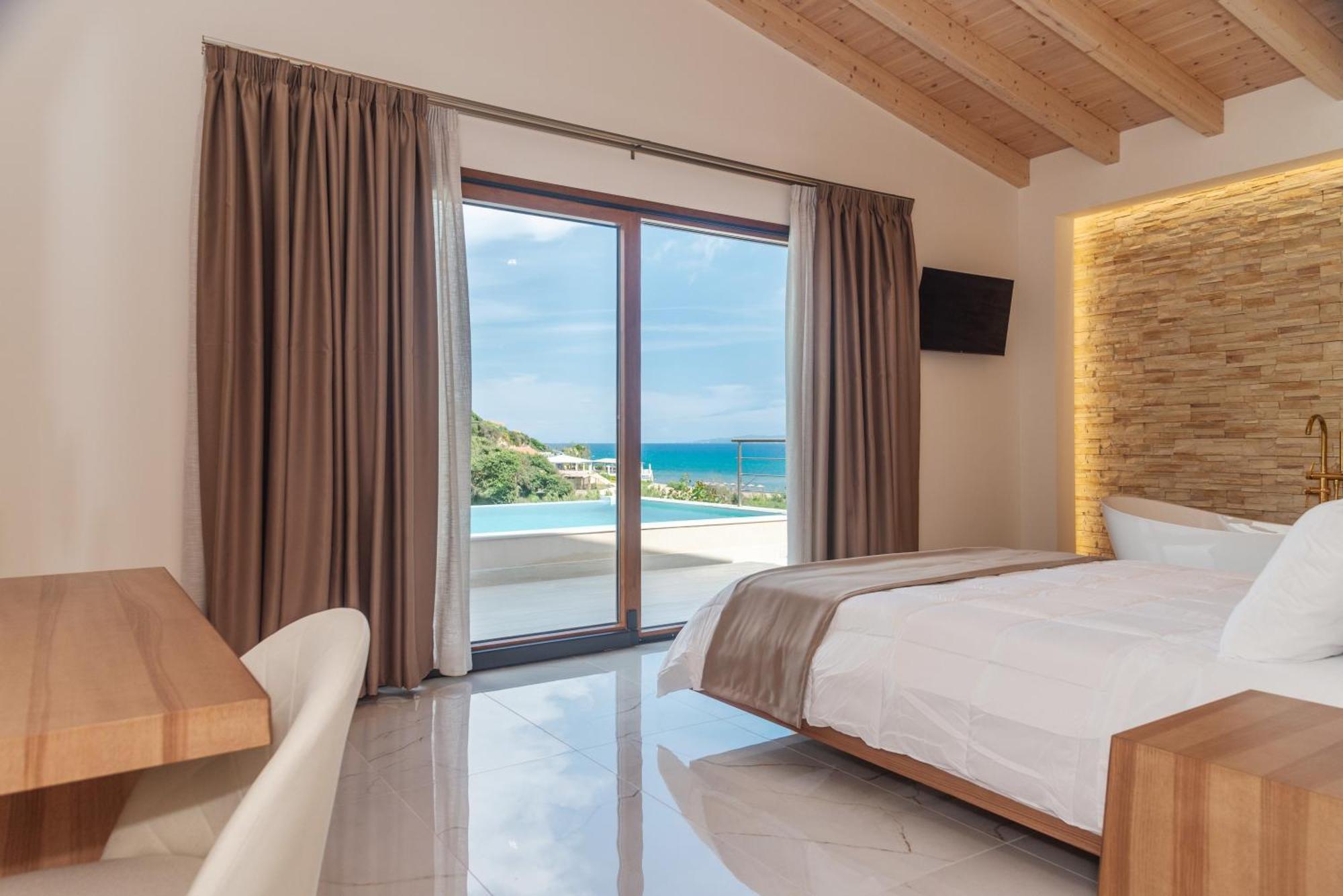 Villa Vasillis-Heated Swimming Pool With Infinity View Vitalades Exterior photo